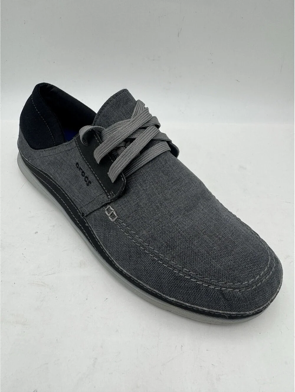 Crocs Santa Cruz Playa Men's Sneakers 12 Gray Comfort Lace Up Shoes